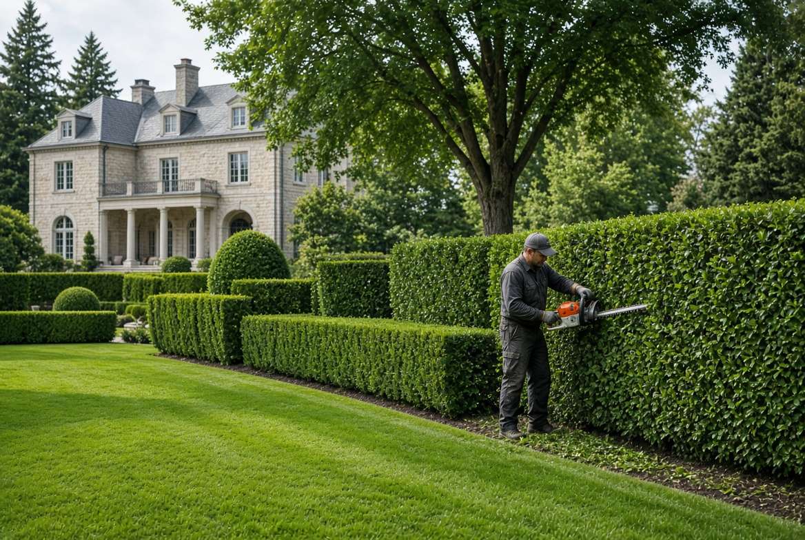 Estate lawn and hedges maintained weekly