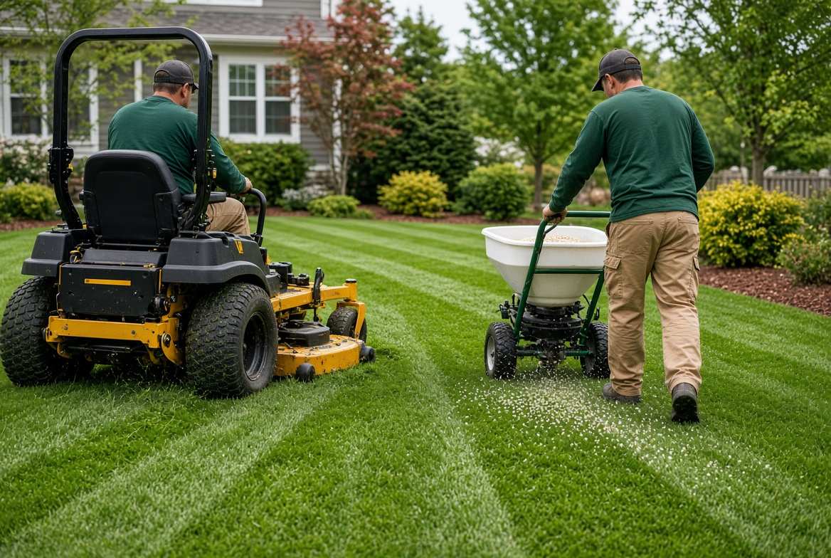 Professionally mowed lawn in Columbus, Ohio
